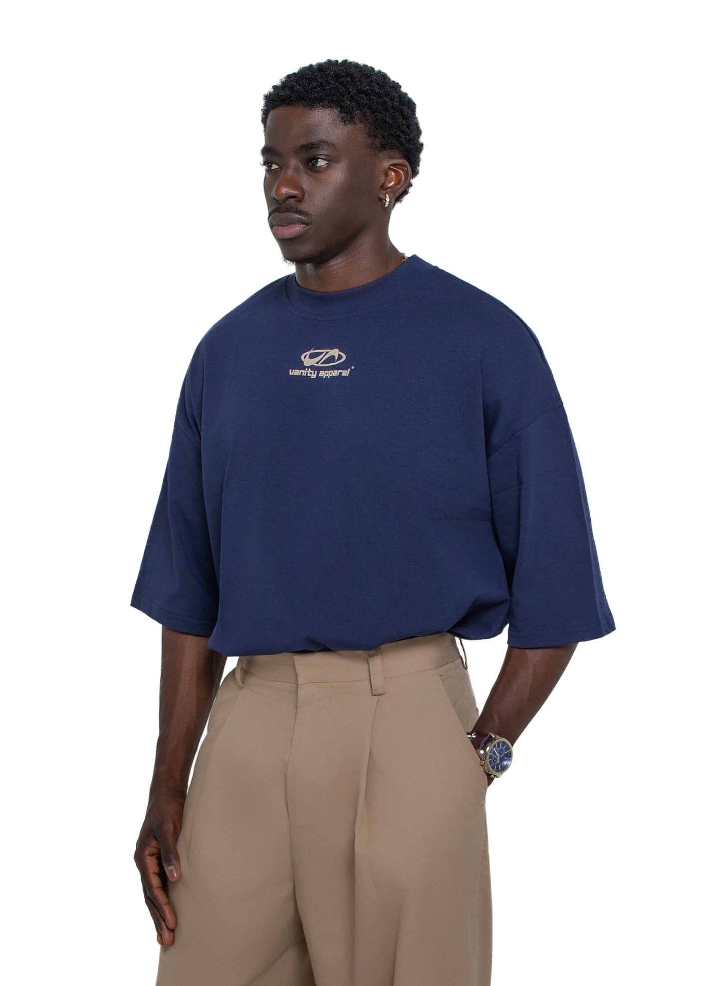 NAVY OVERSIZED T-SHIRT