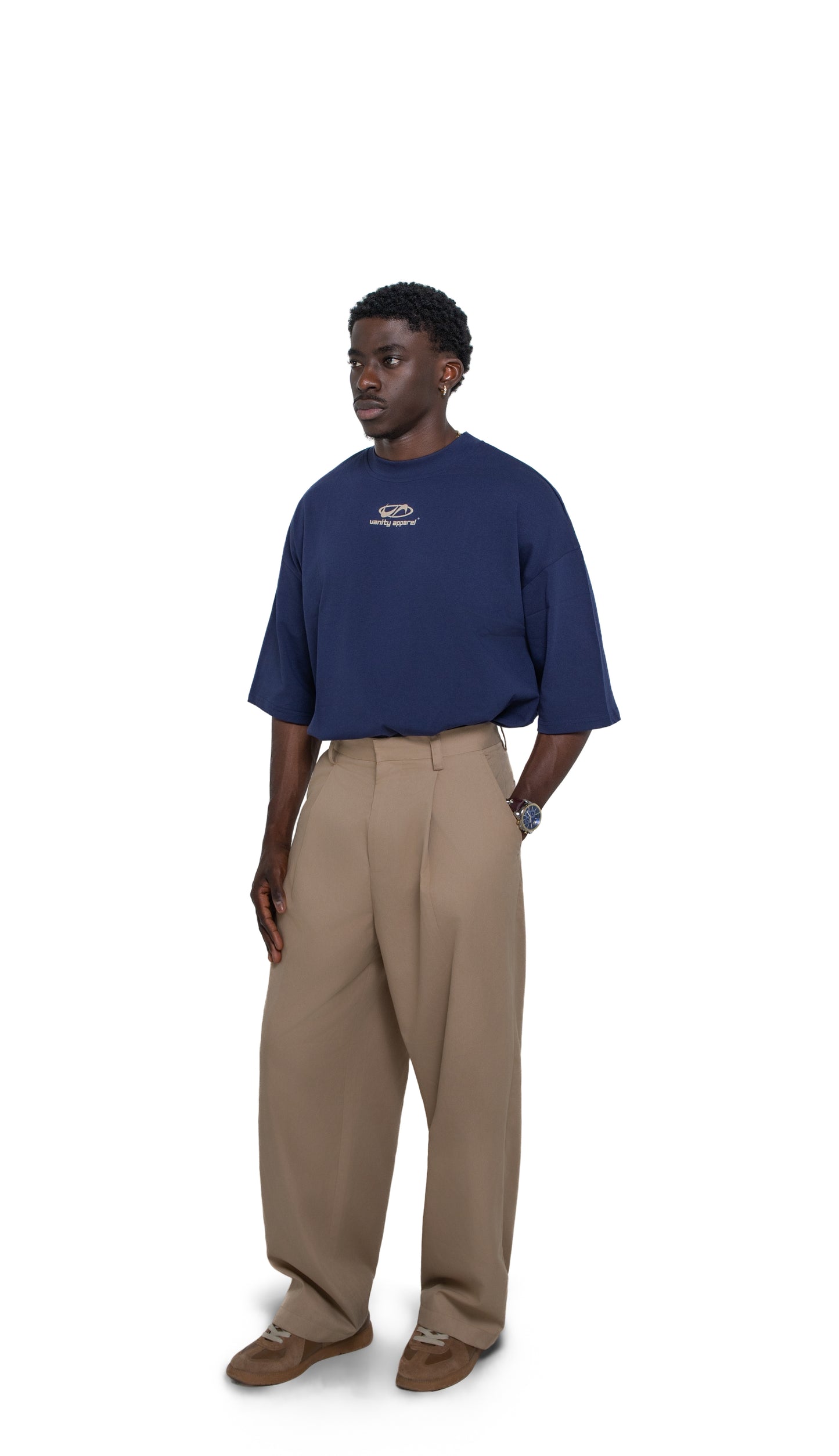 NAVY OVERSIZED T-SHIRT