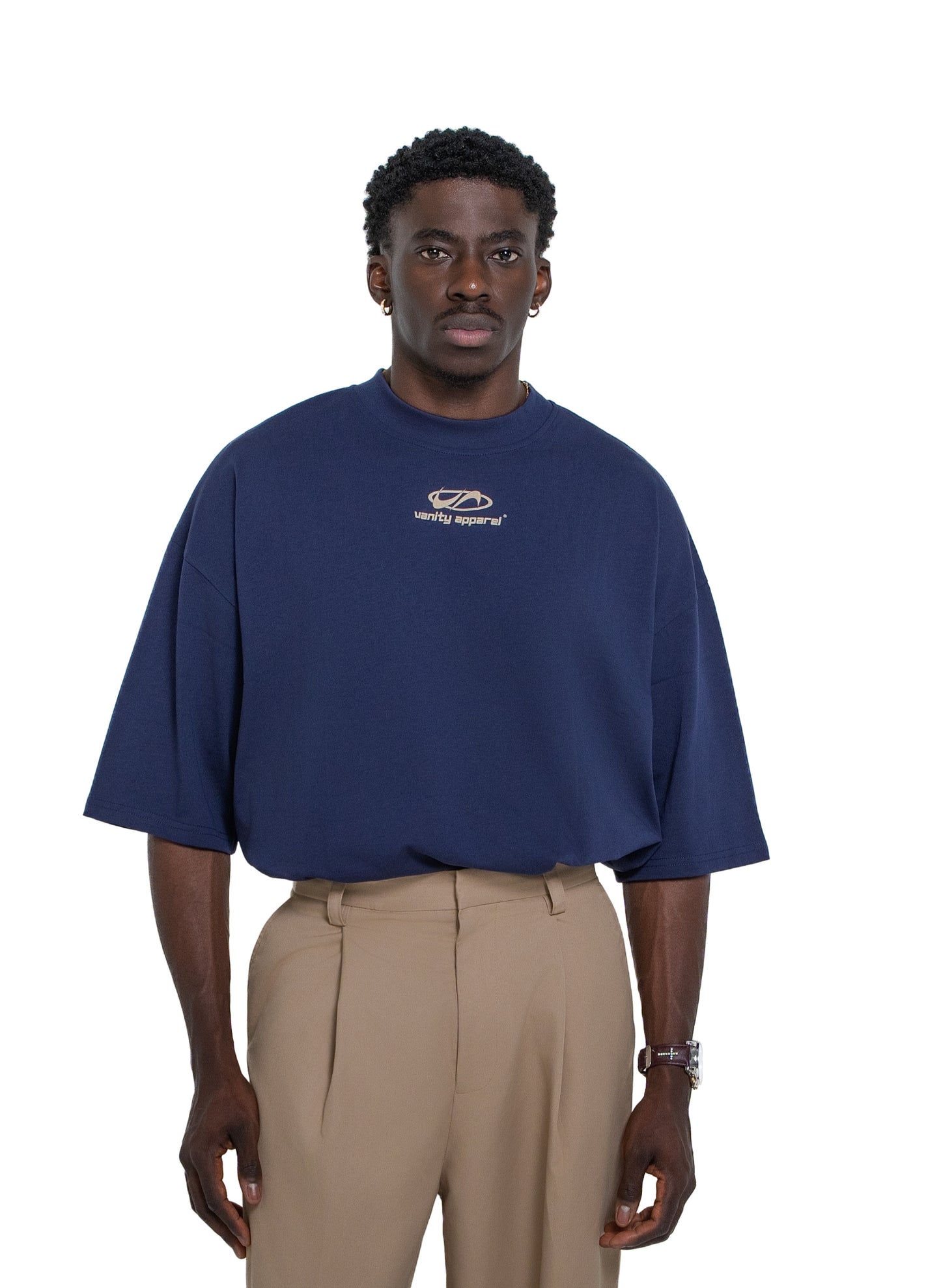 NAVY OVERSIZED T-SHIRT